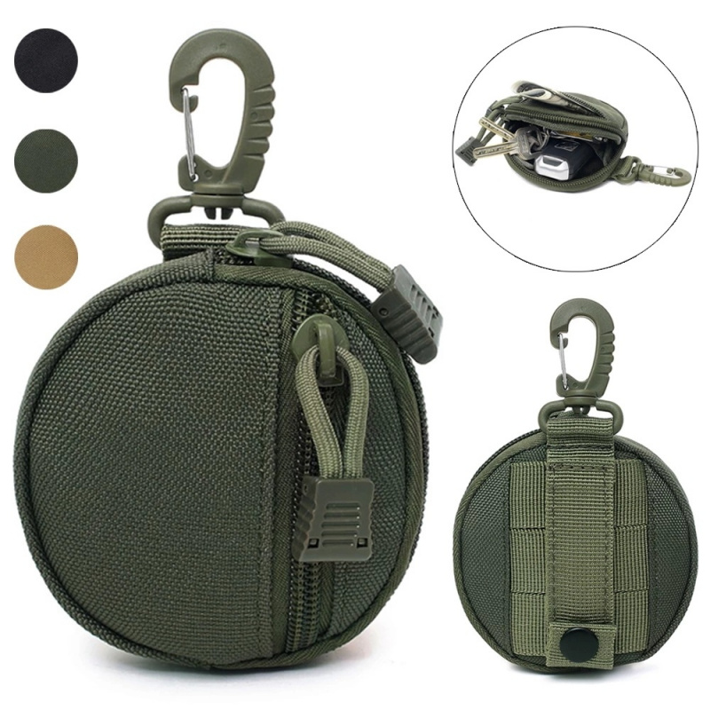 Edc Carry Pocket - กระเป๋าคาดเอวอเนกประสงค์กลางแจ้ง กระเป๋าใส่กุญแจไนลอนขนาดเล็กแบบยุทธวิธีพร้อมหัวเข็มขัด เดินป่า ตั้งแคมป์ ท่องเที่ยว EDC