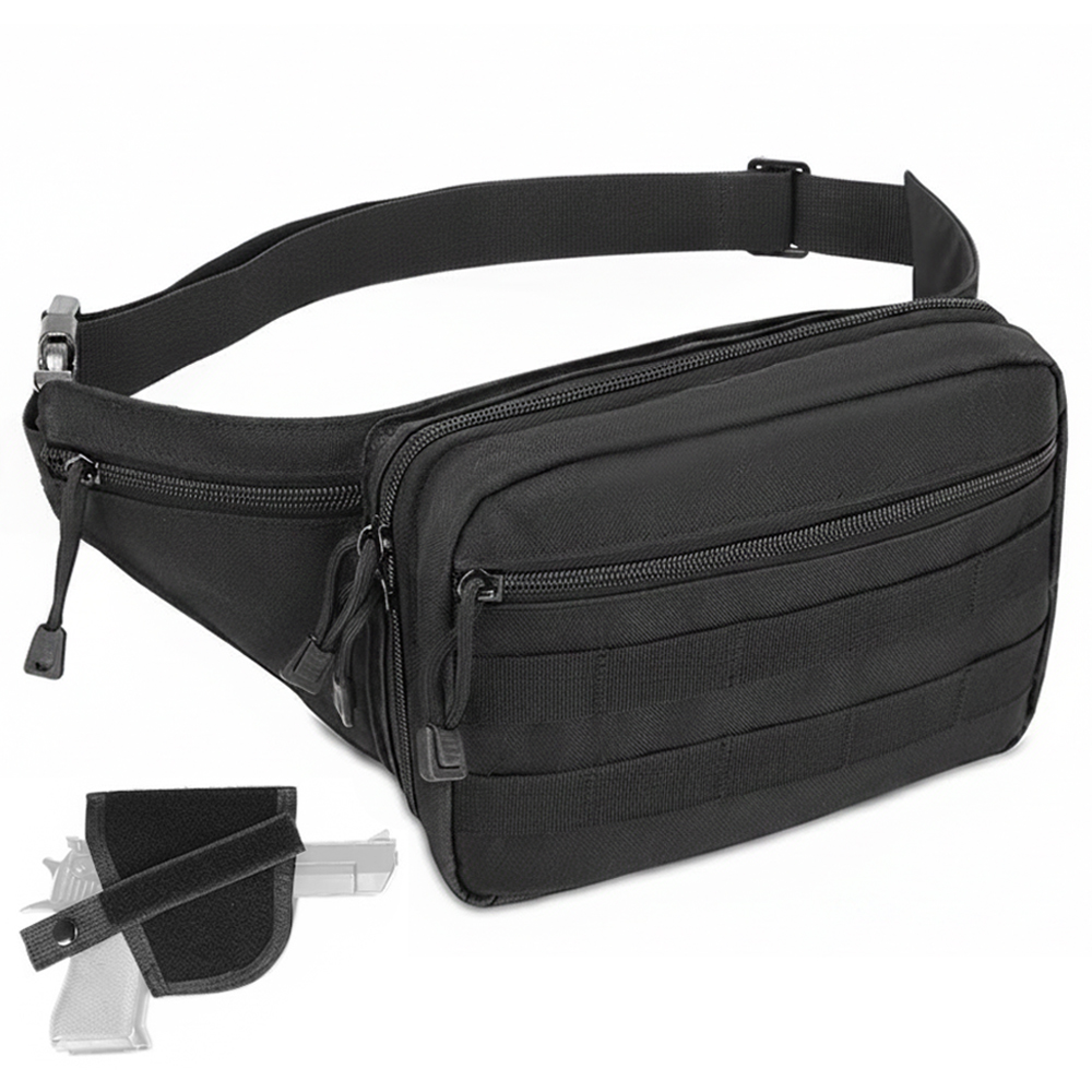 Edc Carry Bag For Pistol - กระเป๋าปืนพกซ่อนรูปแบบยุทธวิธีพร้อมซองปืน กระเป๋าคาดเอวสำหรับเก็บปืน กระเป๋าสะพายข้างสำหรับเก็บปืน กระเป๋า EDC สำหรับใช้งานกลางแจ้ง