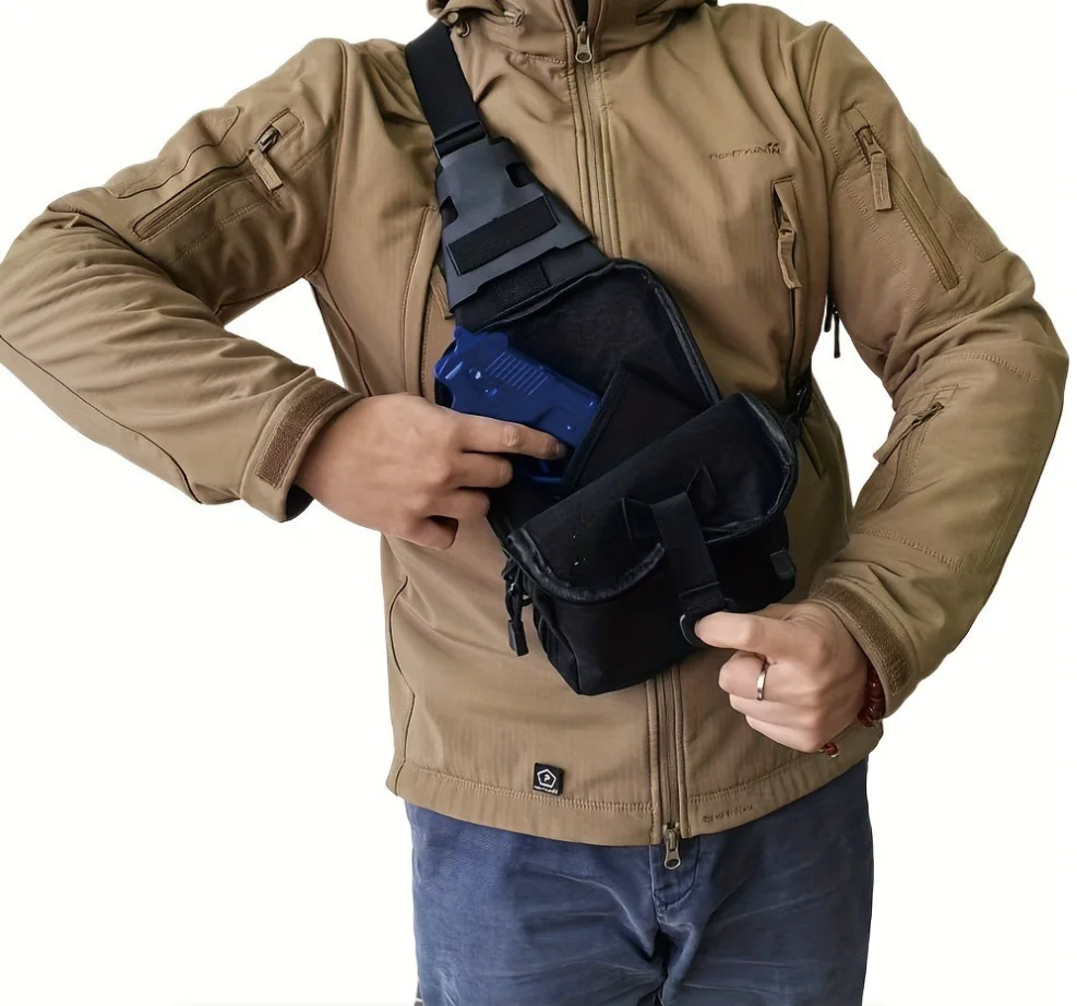 กระเป๋าสะพายข้างแบบยุทธวิธี กร - Edc Concealed Carry Sling Bag บทวิจารณ์และราคา