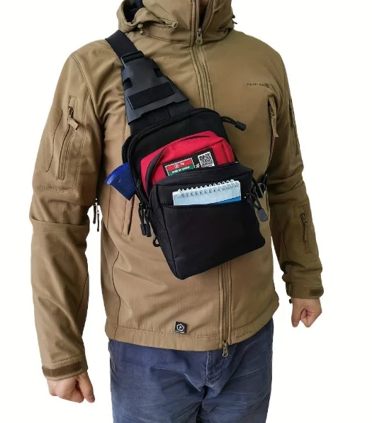 กระเป๋าสะพายแบบยุทธวิธีสำหรับพ - Edc Concealed Carry Sling Bag บทวิจารณ์และราคา