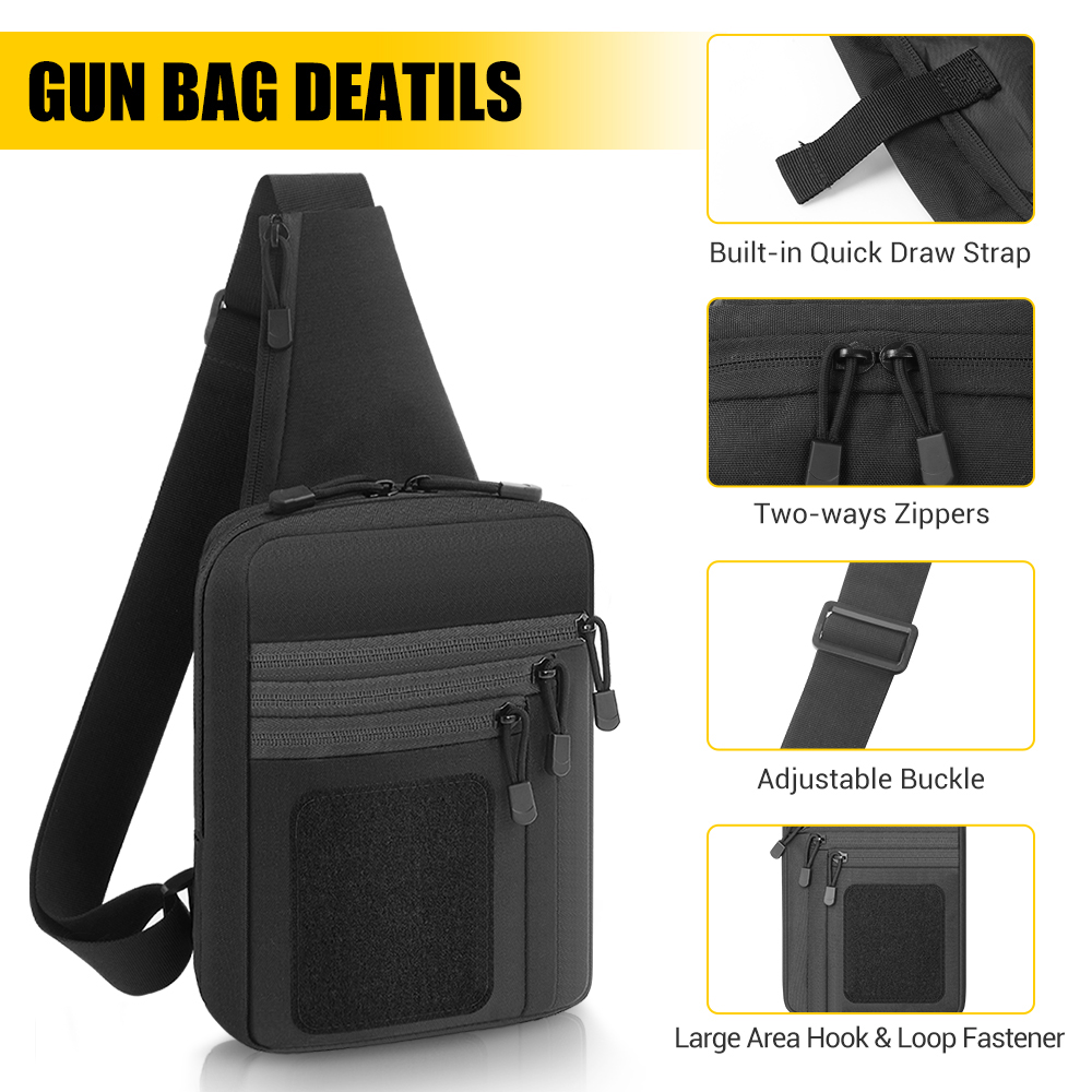 กระเป๋าปืนพกยุทธวิธี ซองปืนพกแ - Edc Concealed Carry Sling Bag บทวิจารณ์และราคา