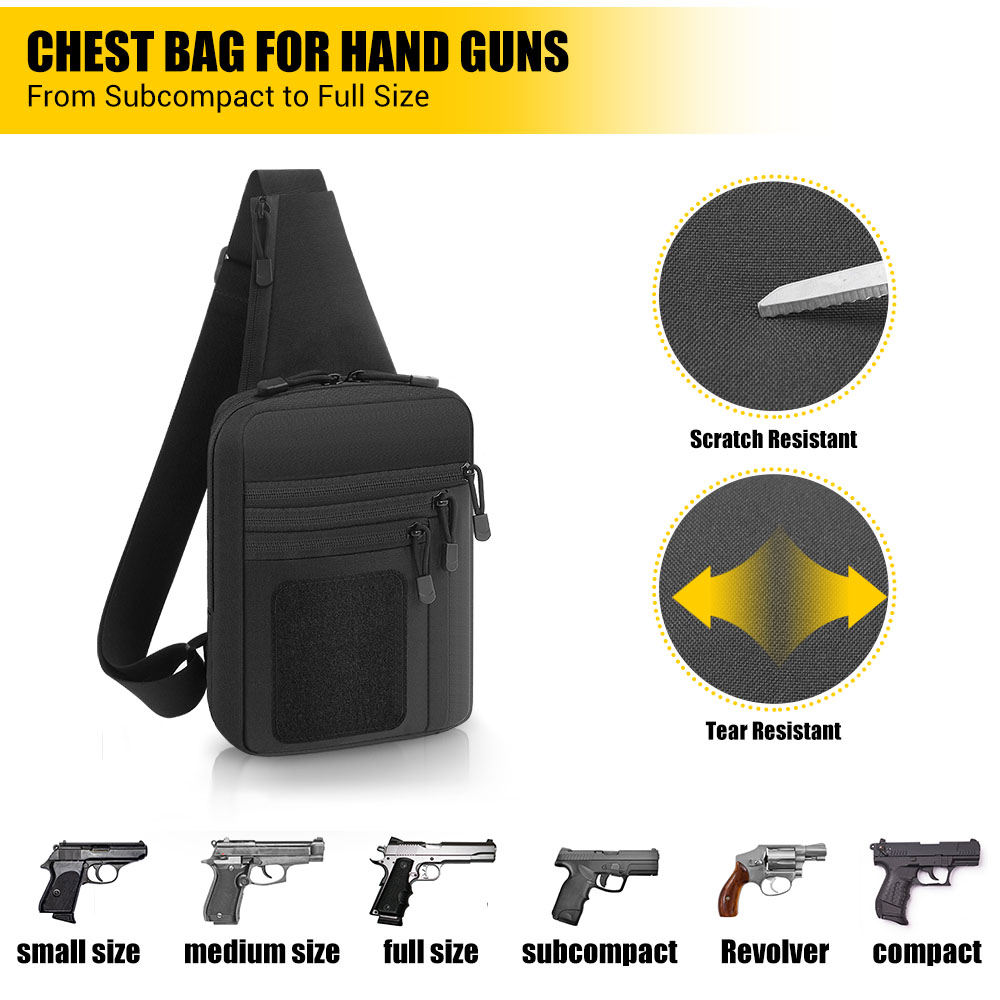 กระเป๋าปืนพกยุทธวิธี กระเป๋าใส - Edc Concealed Carry Sling Bag บทวิจารณ์และราคา