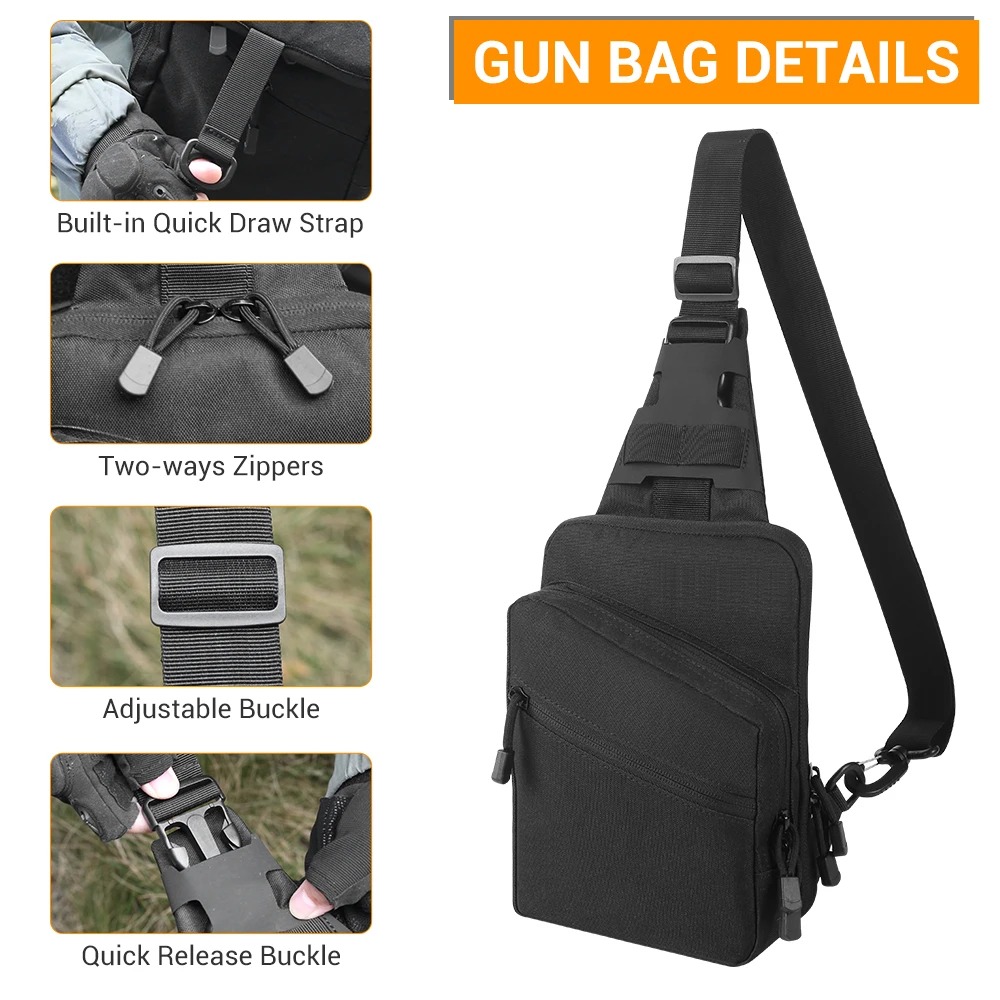 กระเป๋าปืนพกยุทธวิธีสำหรับพกพา - Edc Carry Bag For Pistol บทวิจารณ์และราคา