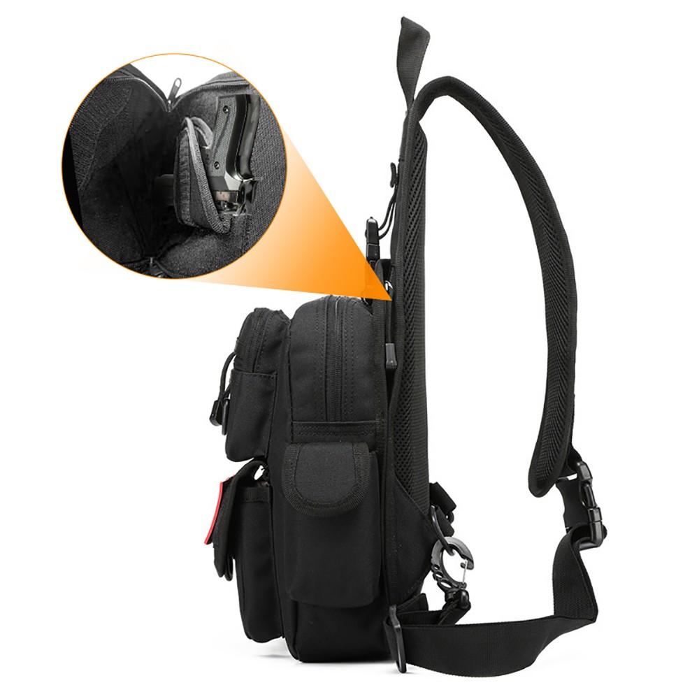 กระเป๋าเก็บปืนแบบยุทธวิธี กระเ - Edc Concealed Carry Sling Bag บทวิจารณ์และราคา