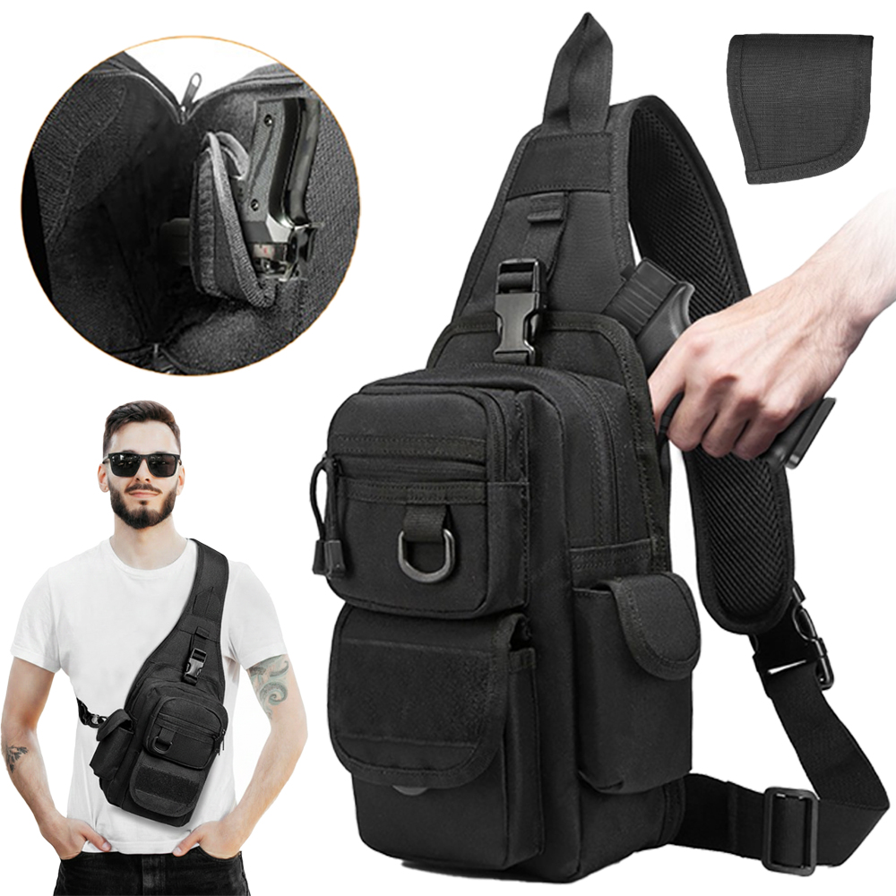 กระเป๋าปืนพกพาแบบยุทธวิธี กระเ - Edc Concealed Carry Sling Bag บทวิจารณ์และราคา